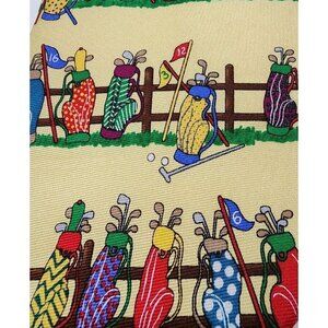 Mark,‎ Fore & Strike Alynn Tee Time Lineup Golf Bag Print 100% Silk Neck Tie